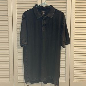 Men’s distressed Red Head Polo. Size Lg.